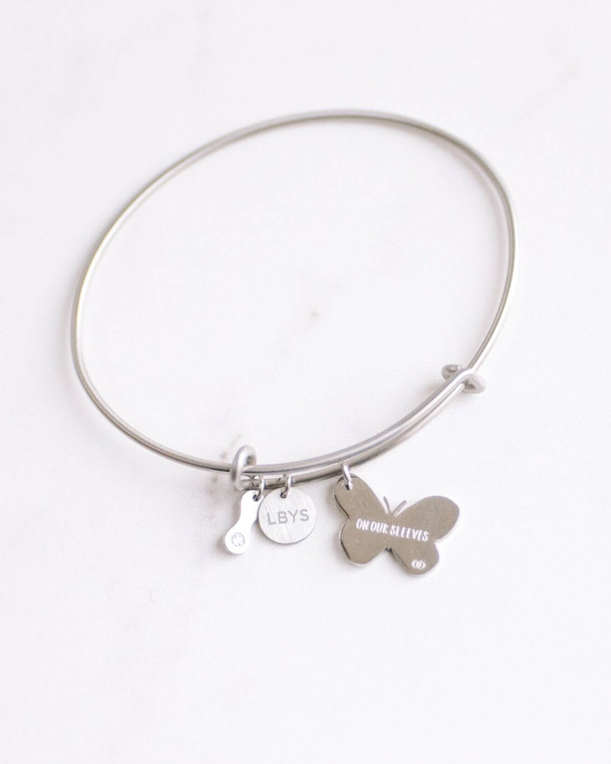 On Our Sleeves® Butterfly Bangle | Link Before You Sink