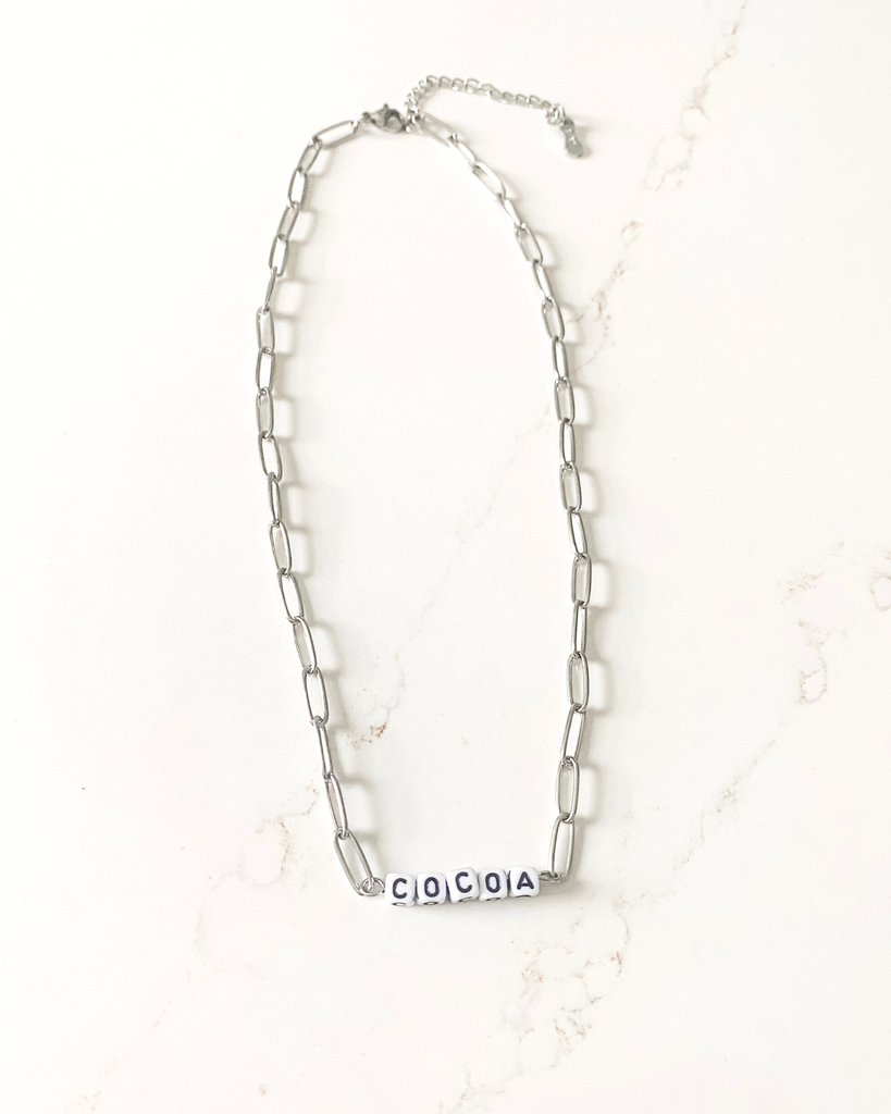 Custom Bold Beaded Link Necklace
