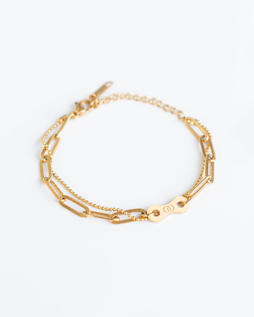 18k gold chain link bracelet deals