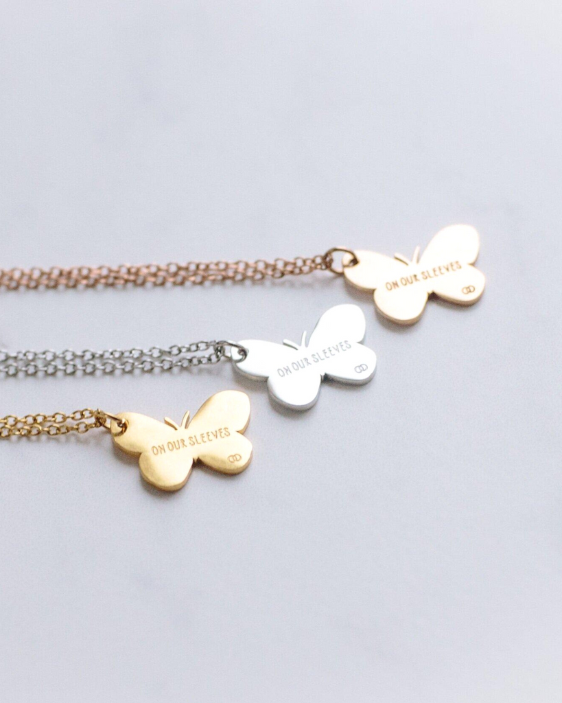 On Our Sleeves® Butterfly Necklace