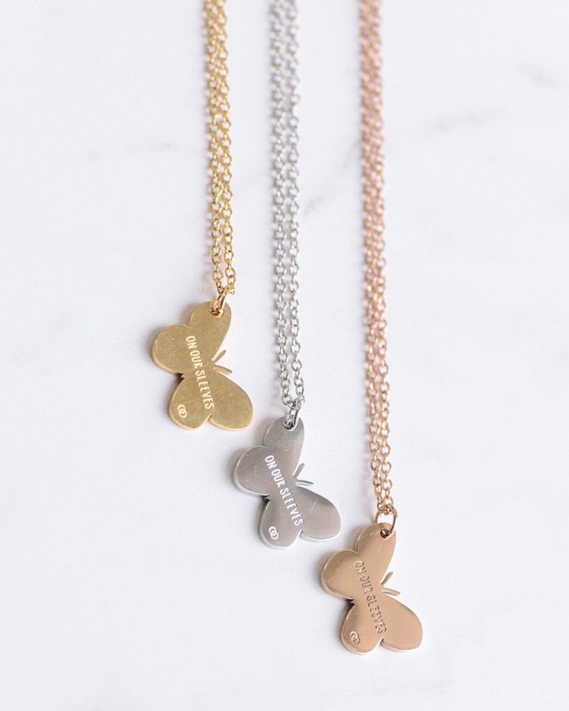 On Our Sleeves® Butterfly Necklace