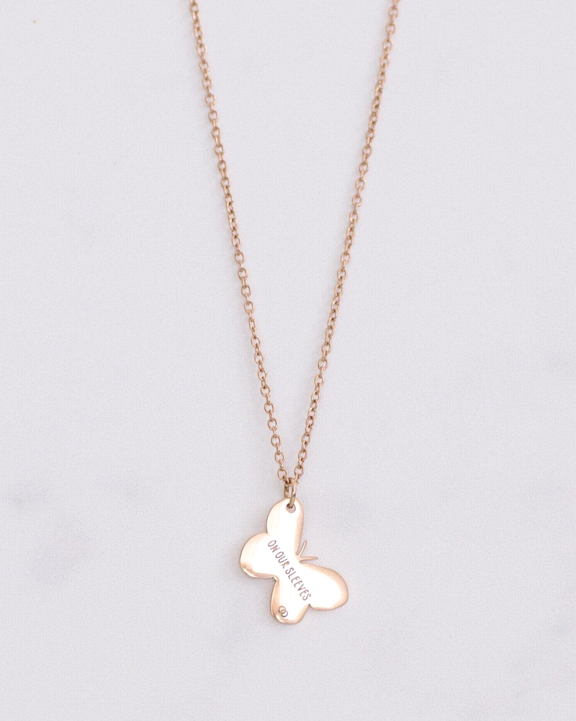 On Our Sleeves® Butterfly Necklace