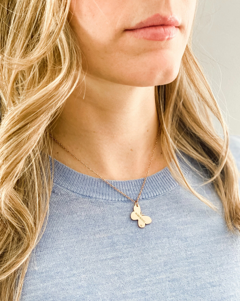 On Our Sleeves® Butterfly Necklace